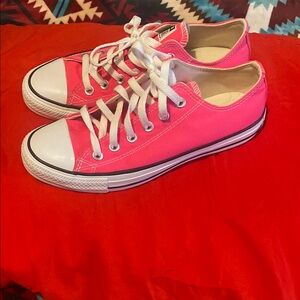 Bright Pink Low-Top Sneakers